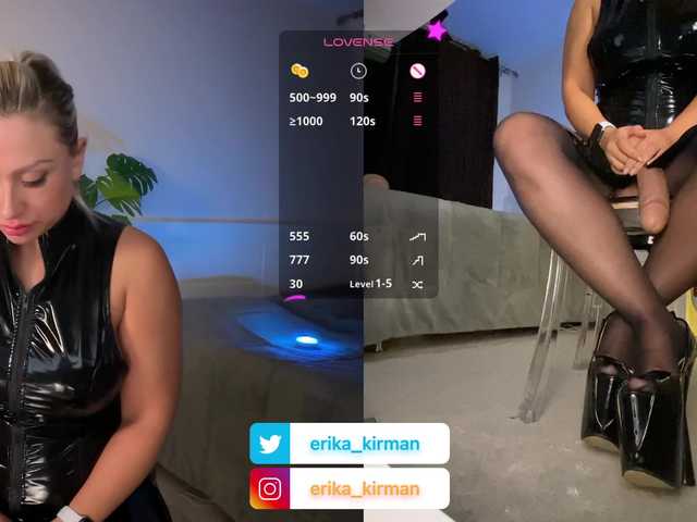 तस्वीरें Erika_Kirman Hello! Thank you for reading my profile and looking at the tip menu! Dont forget to folow me in bongacams site allowed social networks - my nickname there is ERIKA_KIRMAN #stockings #skirt #lips #heels #redlipstick #strapon